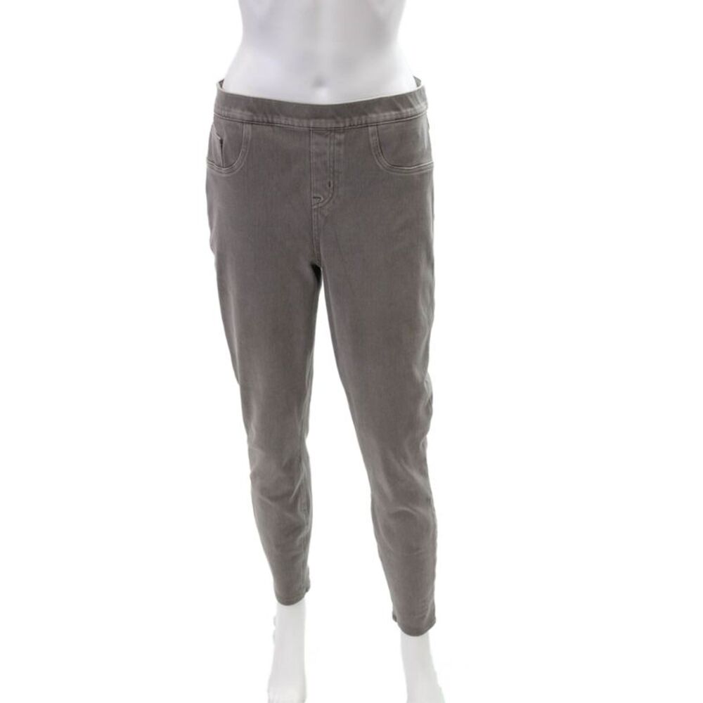 Spanx by Sara Blakely Womens Pull On High Rise Skinny Leg Jeans Gray Size Large